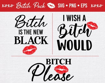 Sassy Bitch Quotes SVG PNG EPS | Funny Decal Designs (3 Pack)