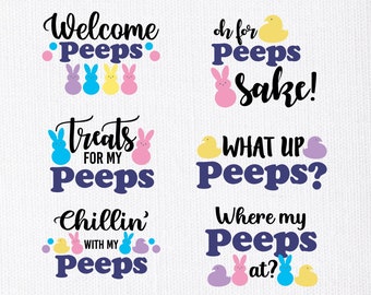 Easter Peeps SVG Bundle: Fun Easter Designs (Digital Download)