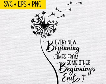 Dandelion Wish SVG, Inspirational Quote Cut File