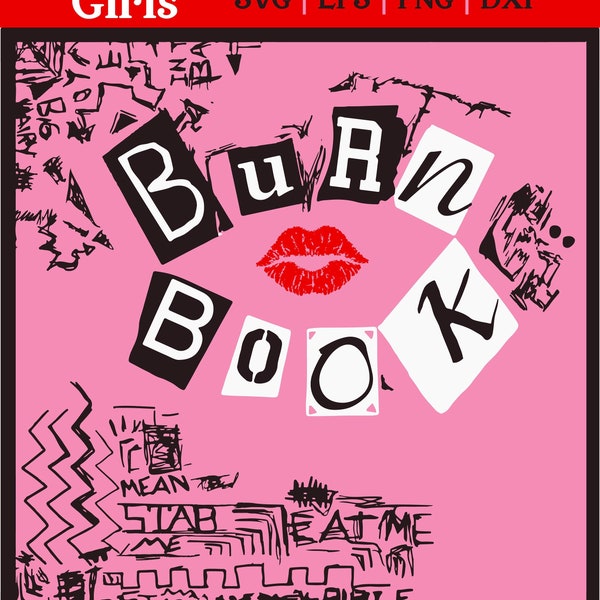 Mean Girls | Burn Book Cover & Logo Combo | SVG | Digital Download | That's So Fetch | You Go Glen Coco | Wednesdays We Wear Pink