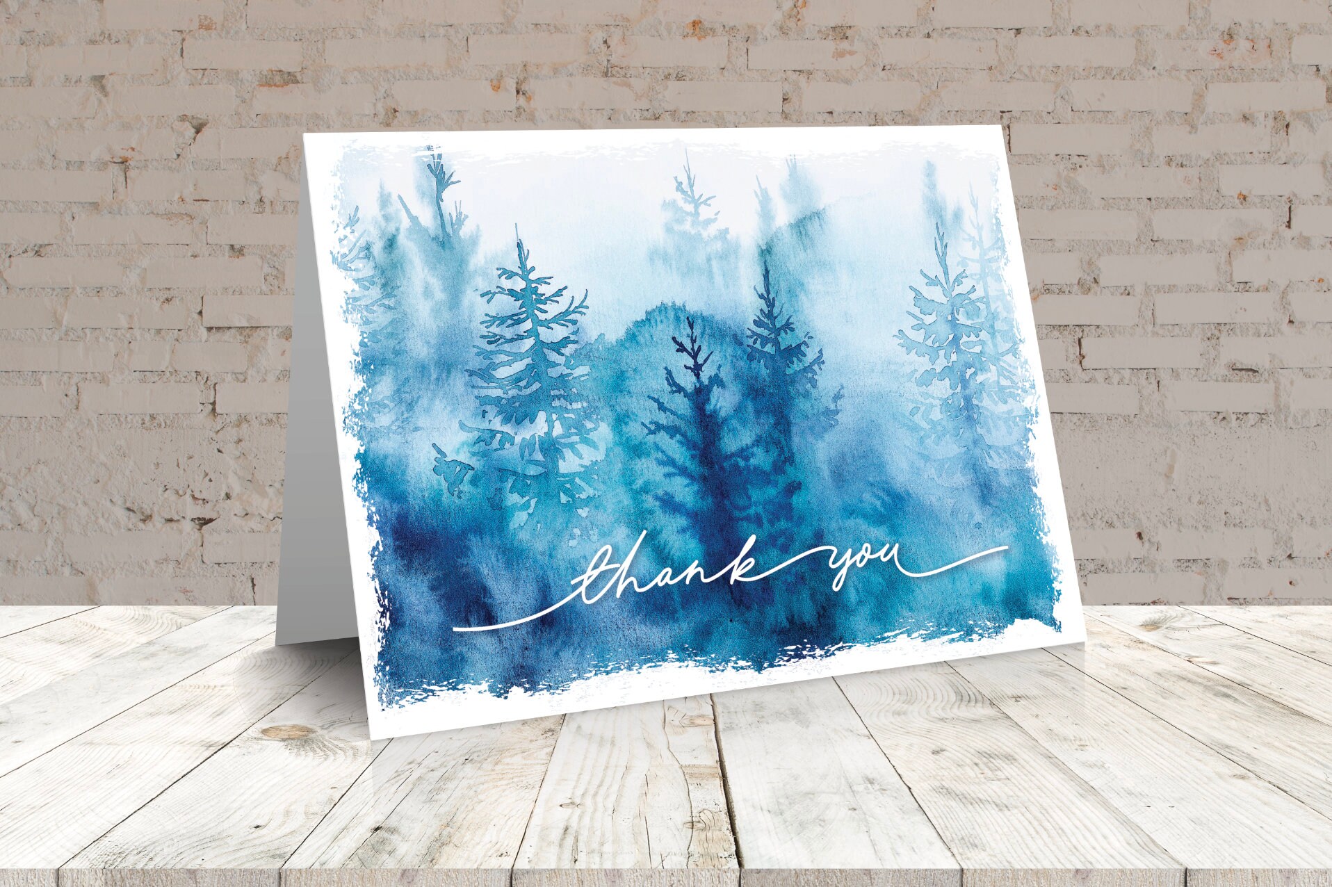 Watercolor Nature Thank You Cards | Printable Greeting Card (digital ...