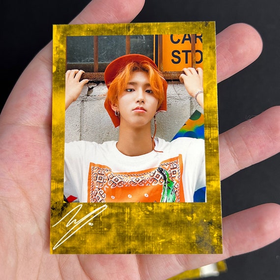 Kpop STRAY KIDS MAXIDENT Album Photo Card Fanmade Hyujin Han Autograph  Photocard