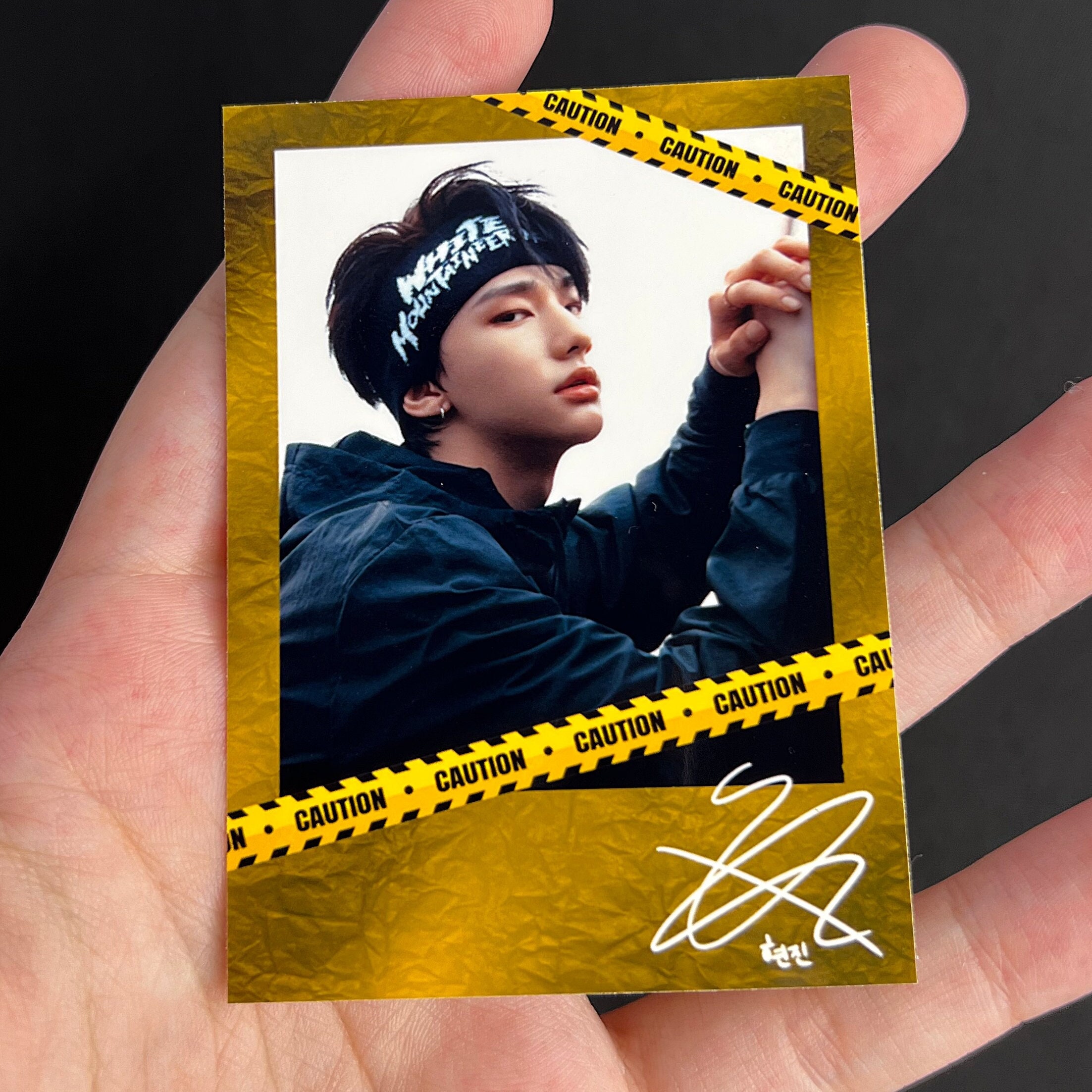 Kpop STRAY KIDS MAXIDENT Album Photo Card Fanmade Hyujin Han Autograph  Photocard