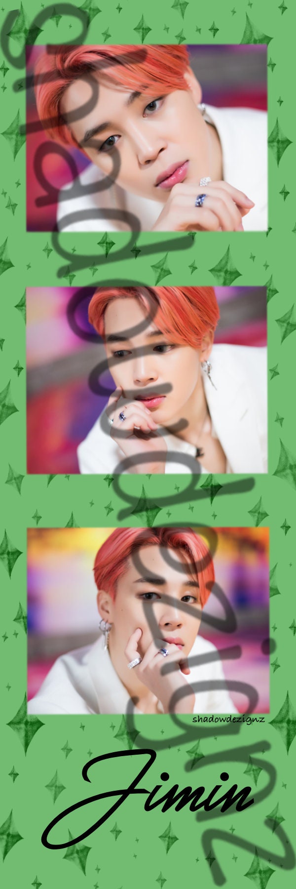 BTS Diamond Bookmarks/photo Strips | Rm/namjoon | Jin | Yoongi/suga ...