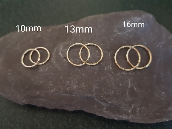 9ct gold hinged sale sleeper earrings 10mm