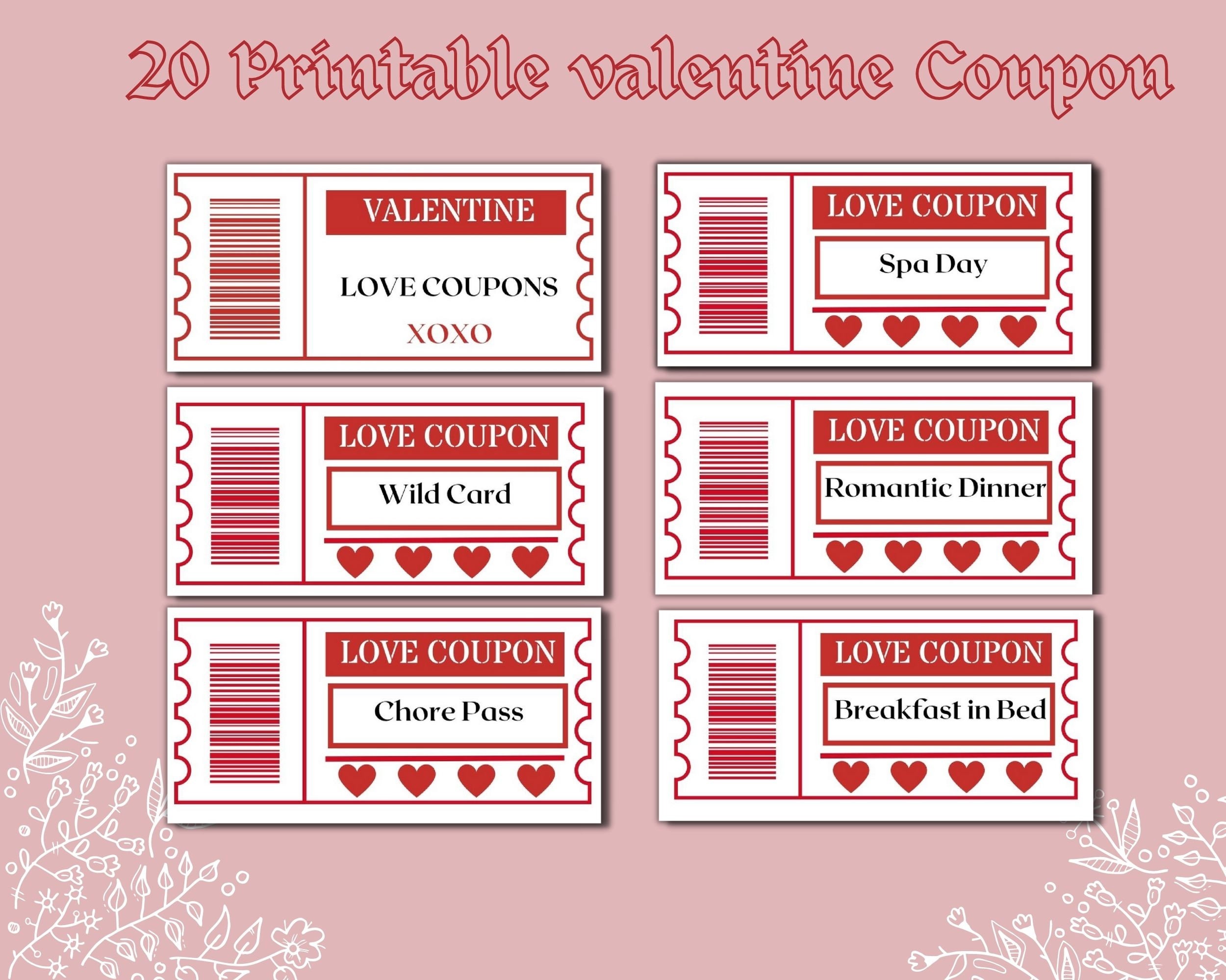 Customizable Love Coupon Book, Printable Love Coupon Book, Love ...