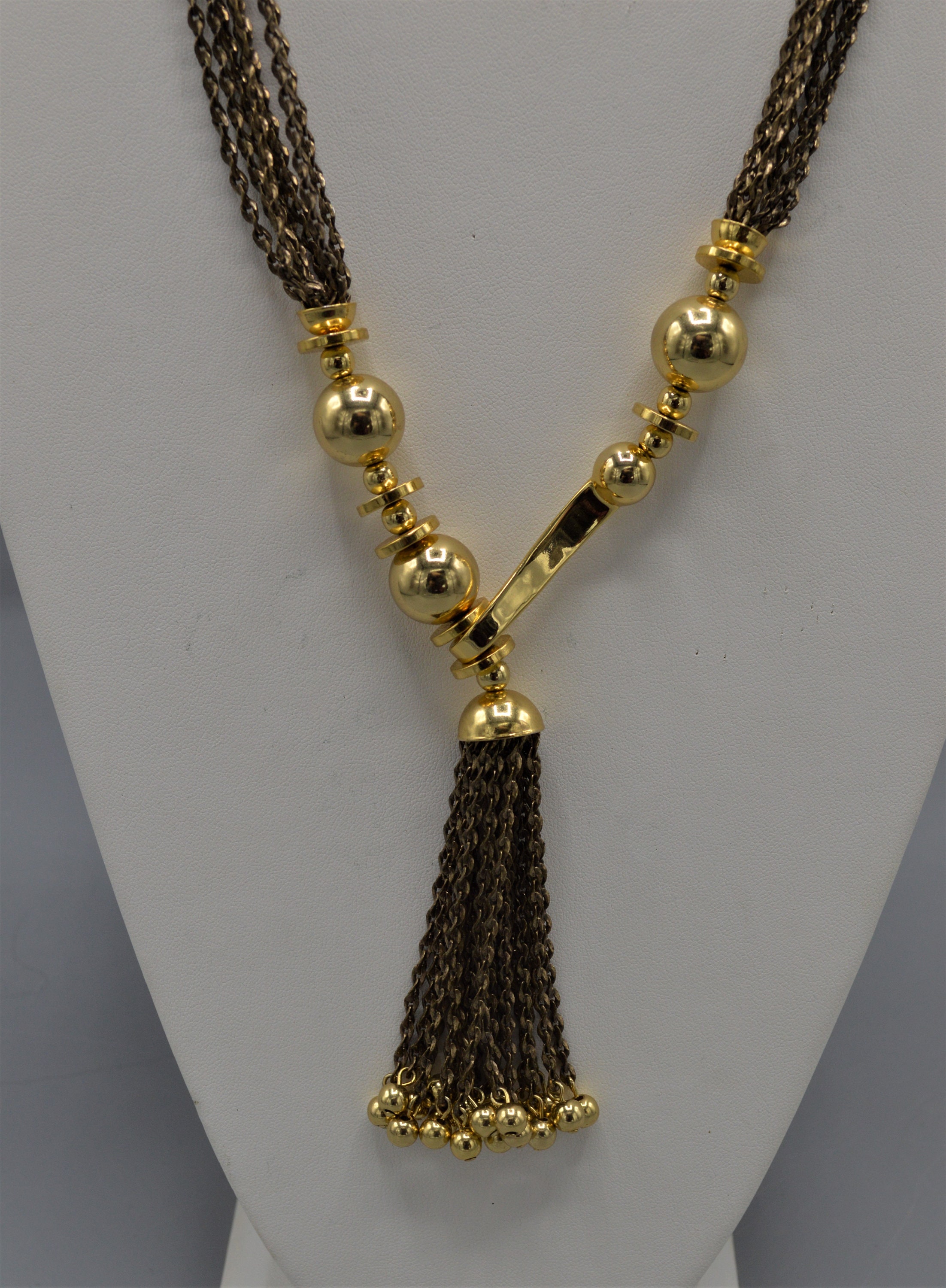Stella and Dot Bianca Tassel 2 Tone Lariat Necklace - Etsy