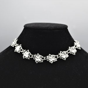 Vintage Coro Silver Tone Leaf Necklace