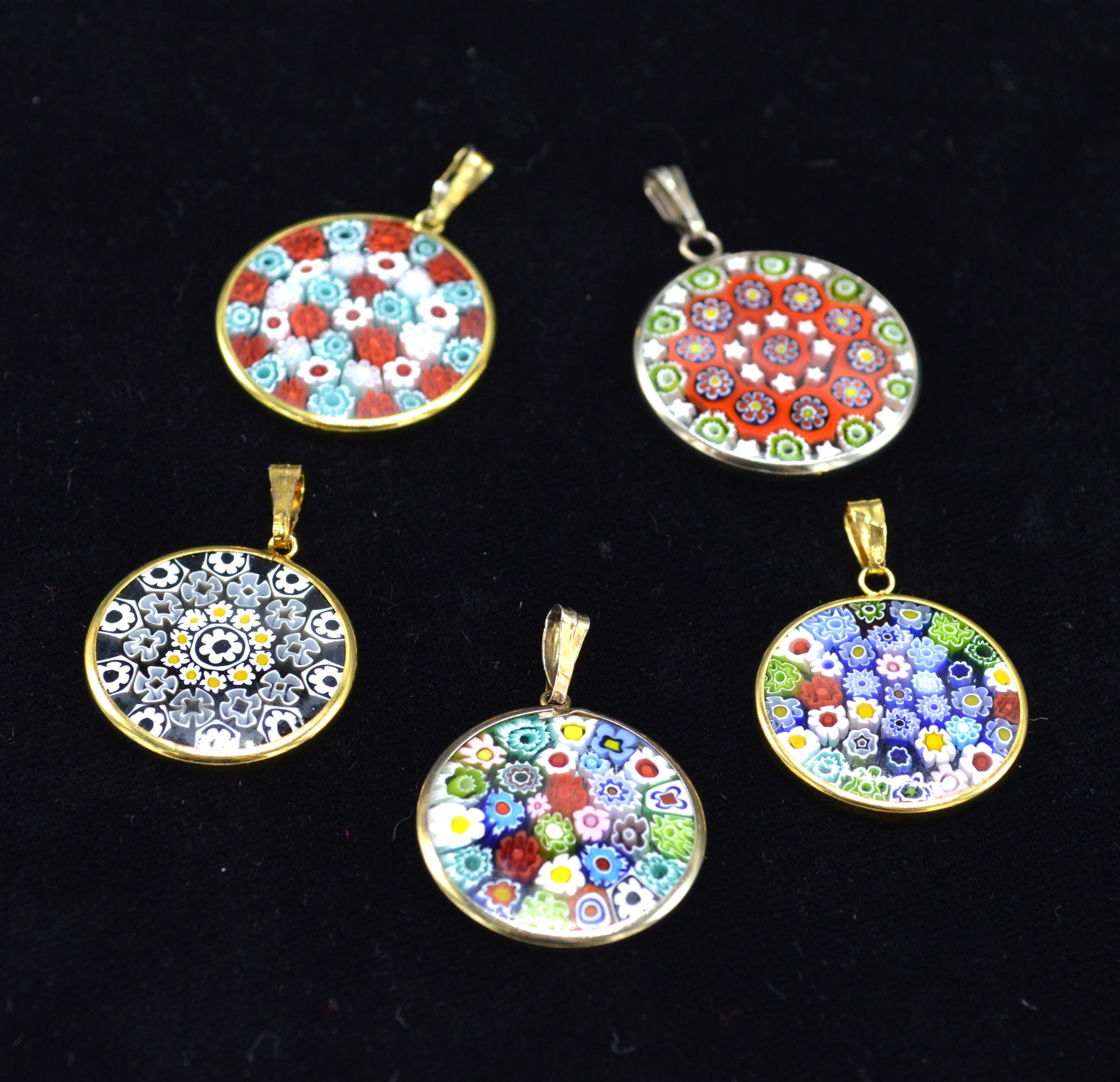 Choice of Italian Millefiori Pendants 1" or 7/8"