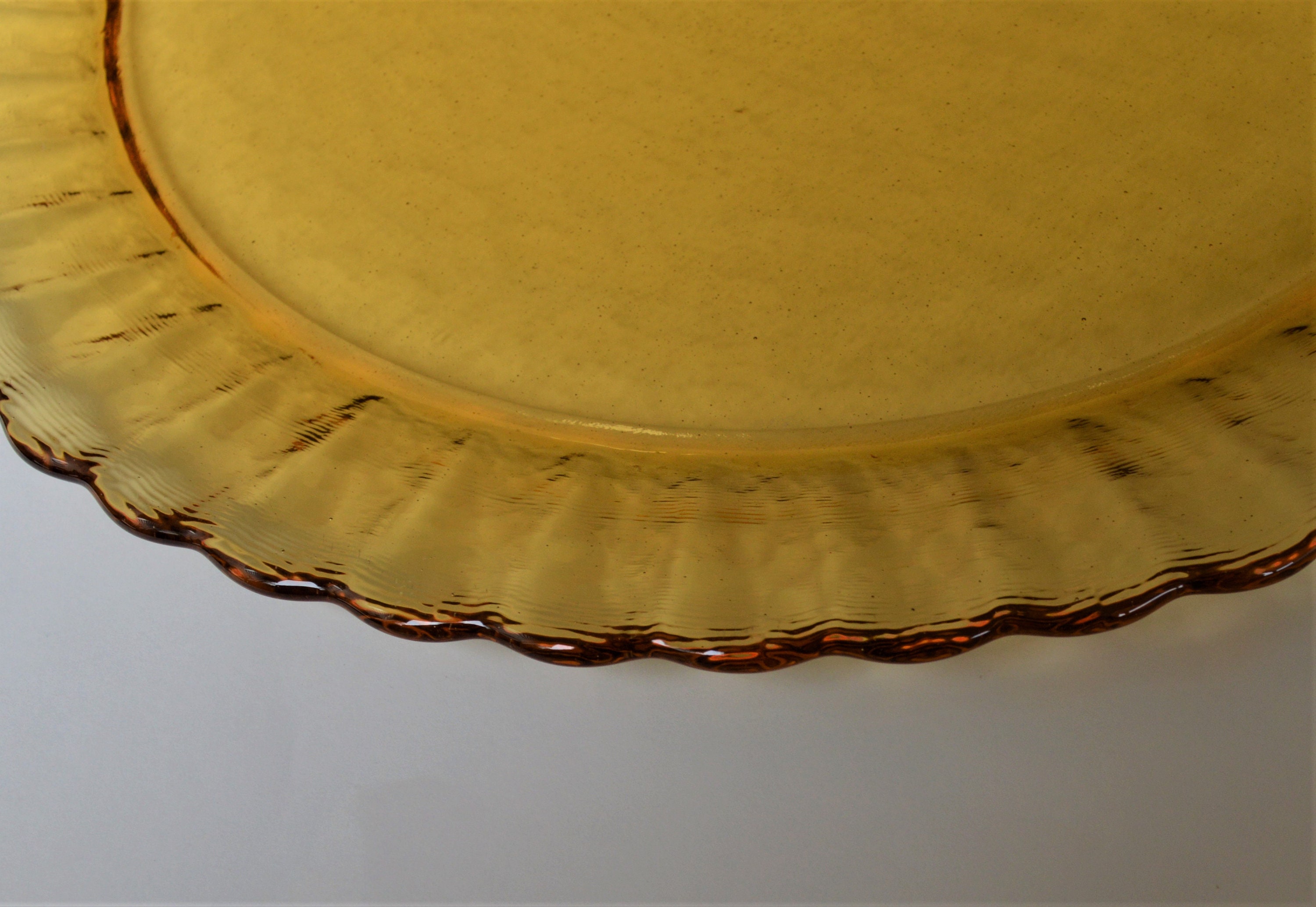 Yalos Casa Murano Glass 13inch Amber Glass Charger Plate with Etsy