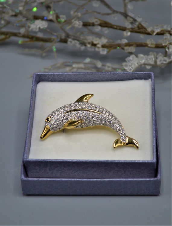 Hattie carnegie dolphin brooch Gem
