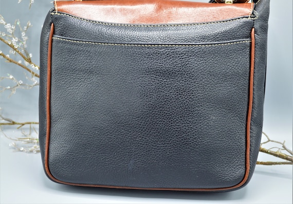 Bally Vintage Black and Brown Leather Crossbody F… - image 3