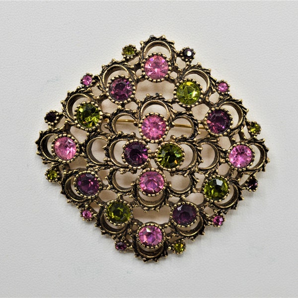 Sarah Coventry 1970's Austrian Lights Brooch