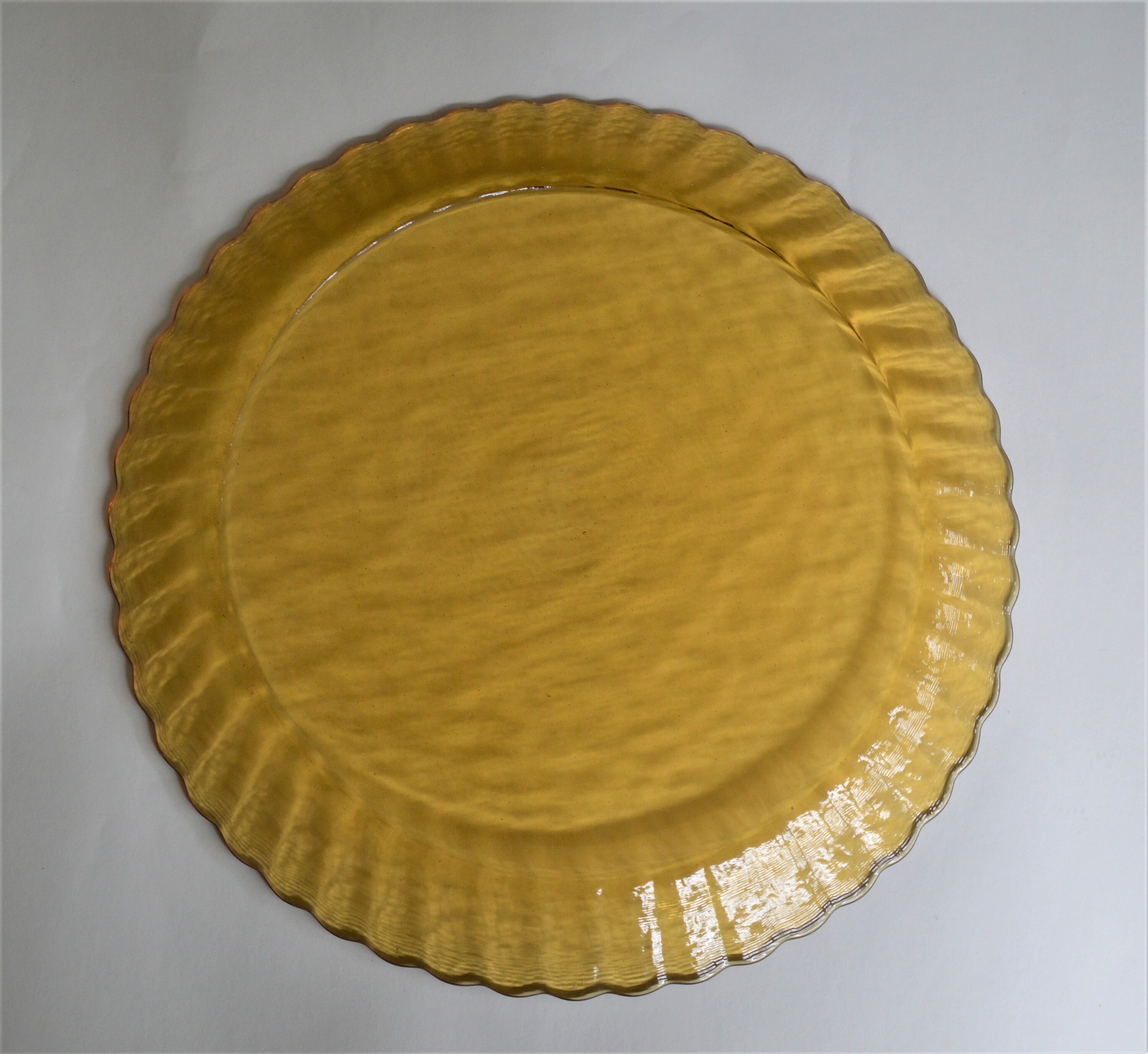 Yalos Casa Murano Glass 13inch Amber Glass Charger Plate with Etsy