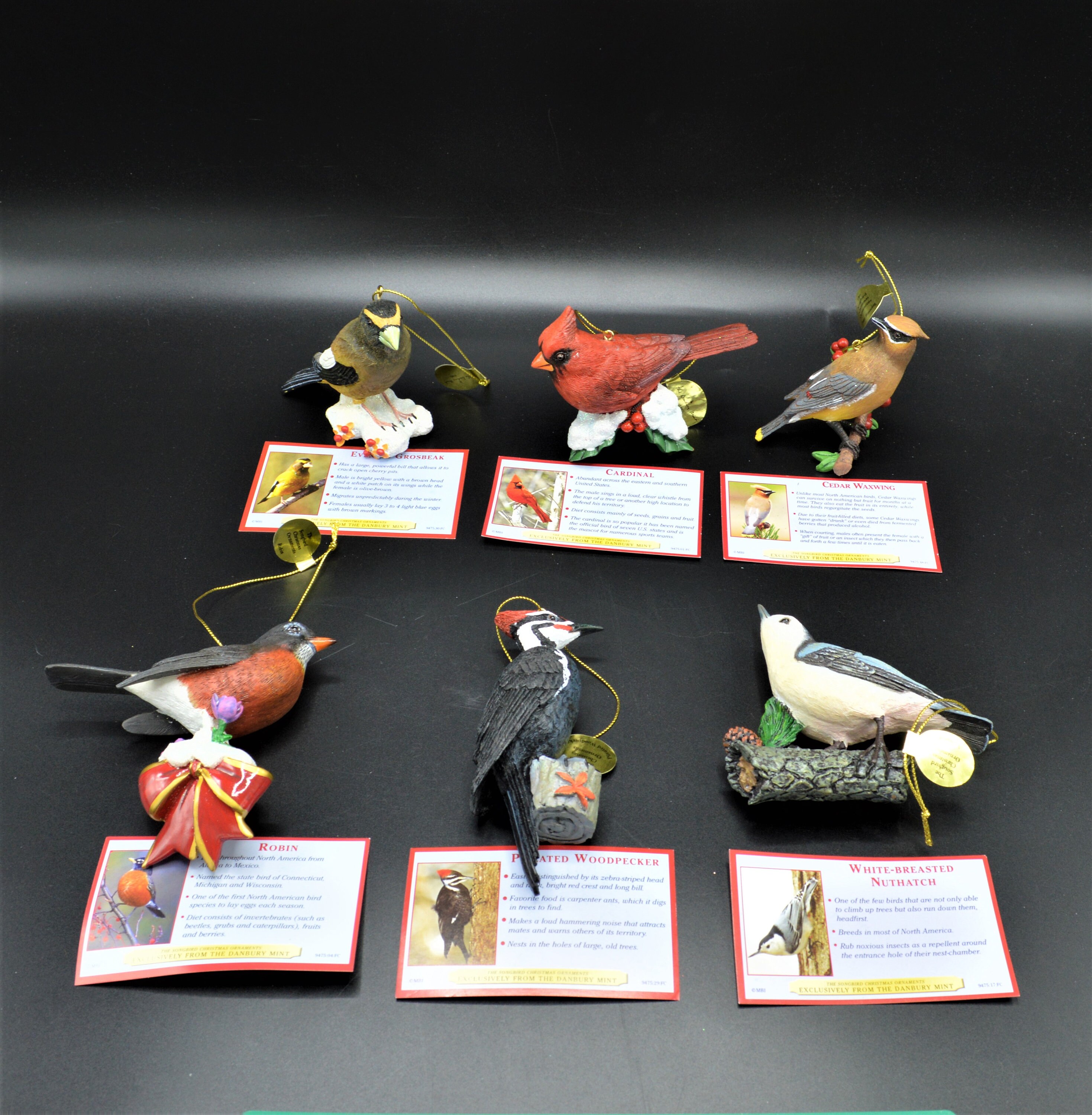 The Danbury Mint Song Bird Christmas Collection Ornaments Etsy