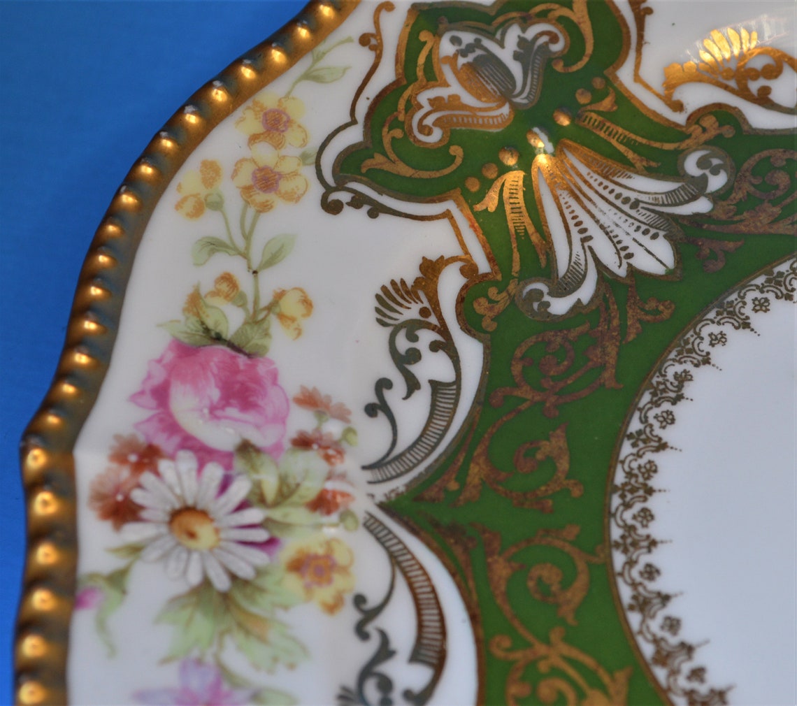 8.5 inch Limoges Porcelain Plate Rehausse MainHighlights Etsy