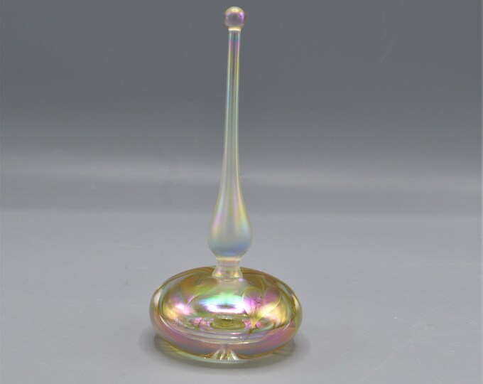 Glasshouse Studio Iridescent Art Glass Perfume Bottle Signed Numbered ...