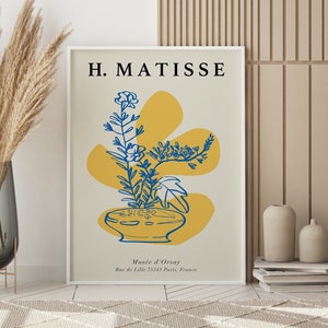 Matisse Flower Poster, Matisse Exhibition Print, Matisse Cut Out Print, Botanical Matisse Poster, Abstract Matisse Print / MP028