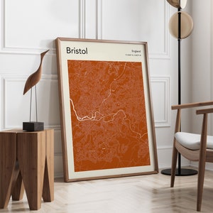 Bristol City Map Print, Bristol Map Poster, Bristol UK Map Wall Art, Bristol Street Map, Map Of Bristol, Other Colours Available