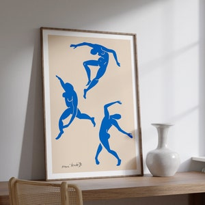 Poster Blu Matisse Ballerini, Stampa Matisse Blu, Stampa Ritagliata Matisse Danza, Poster Matisse Minimale, Stampa Matisse Astratta / MP023
