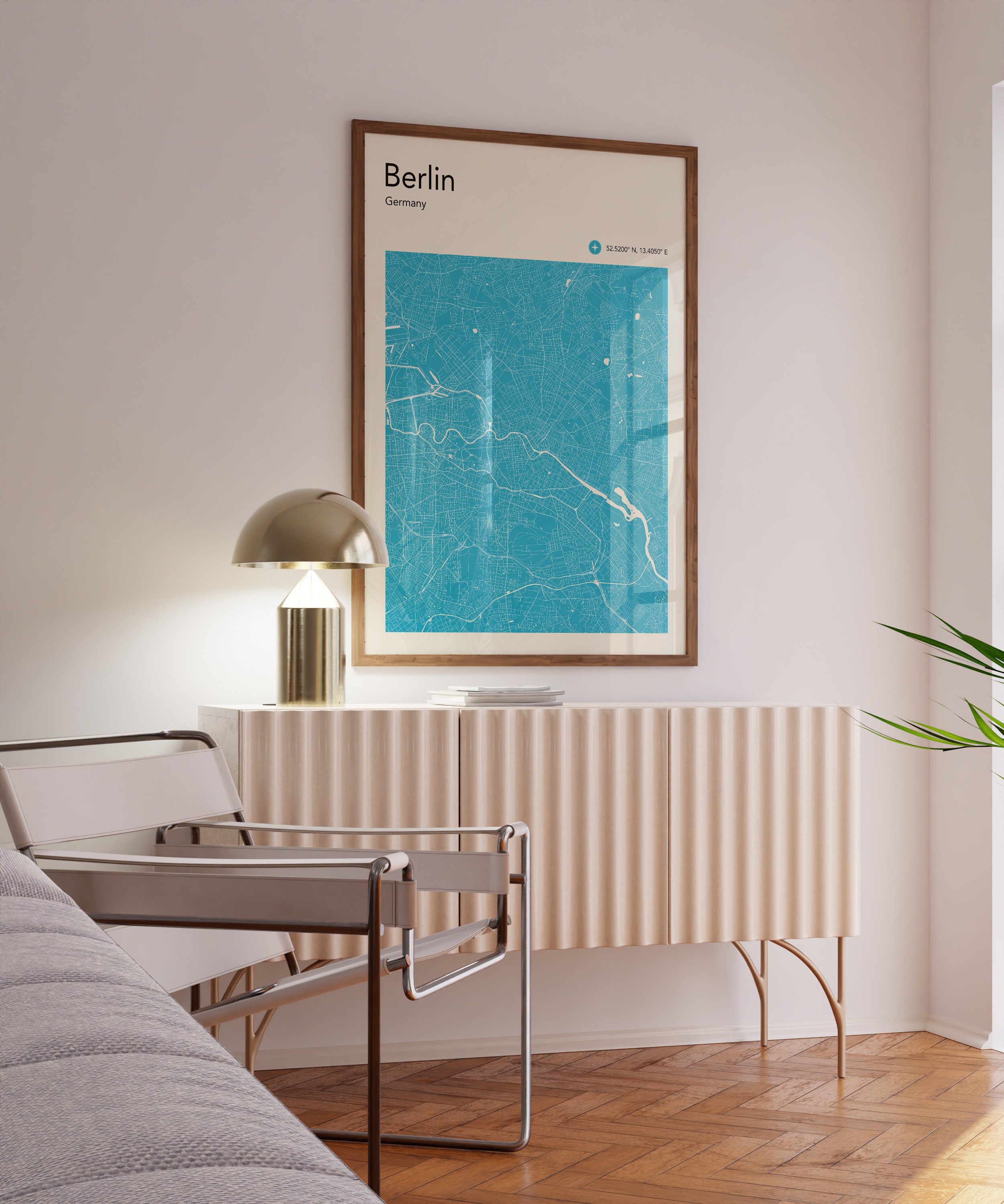 Berlin City Map Print, Berlin Map Poster, Colour Berlin Map Wall Art ...