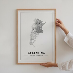 Argentina Map Art Print: South America Travel Poster image 8