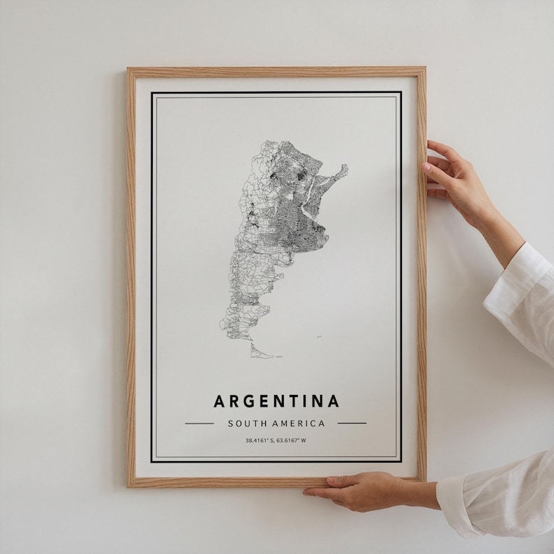 Argentina Map Art Print: South America Travel Poster image 8