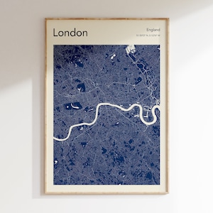 London Stadtplan Print, MEHR FARBEN, London Karte Poster, Color London Wandkunst, London Straßen Karte, Karte von London