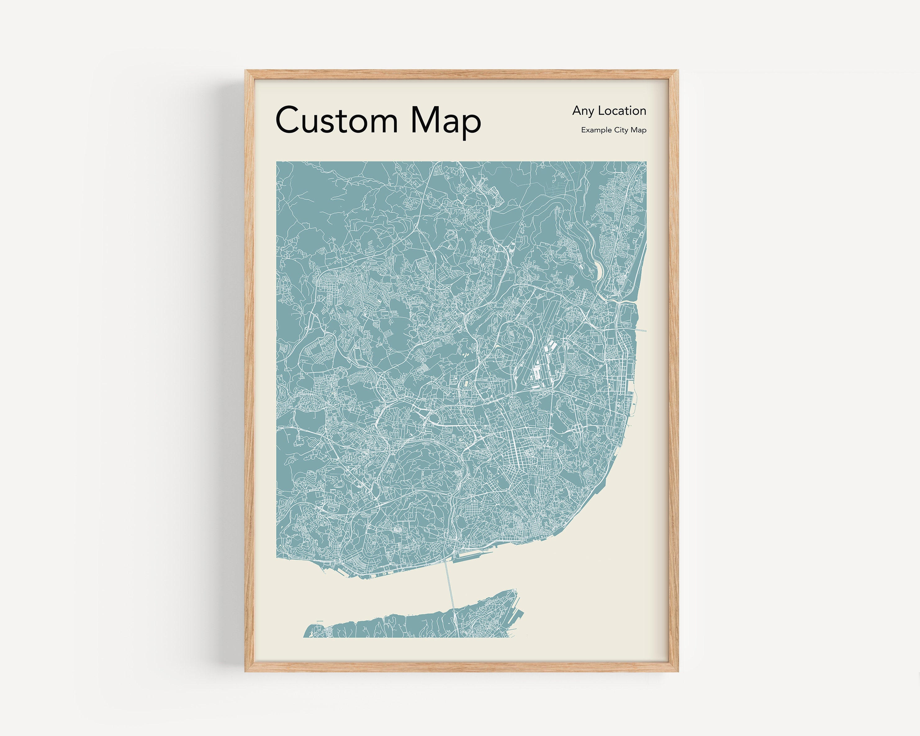 CUSTOM City Map Print, Any City, Colour Map Poster, Any Location Map Poster, Personalised Map, Custom Map Poster, Custom Map Art Print