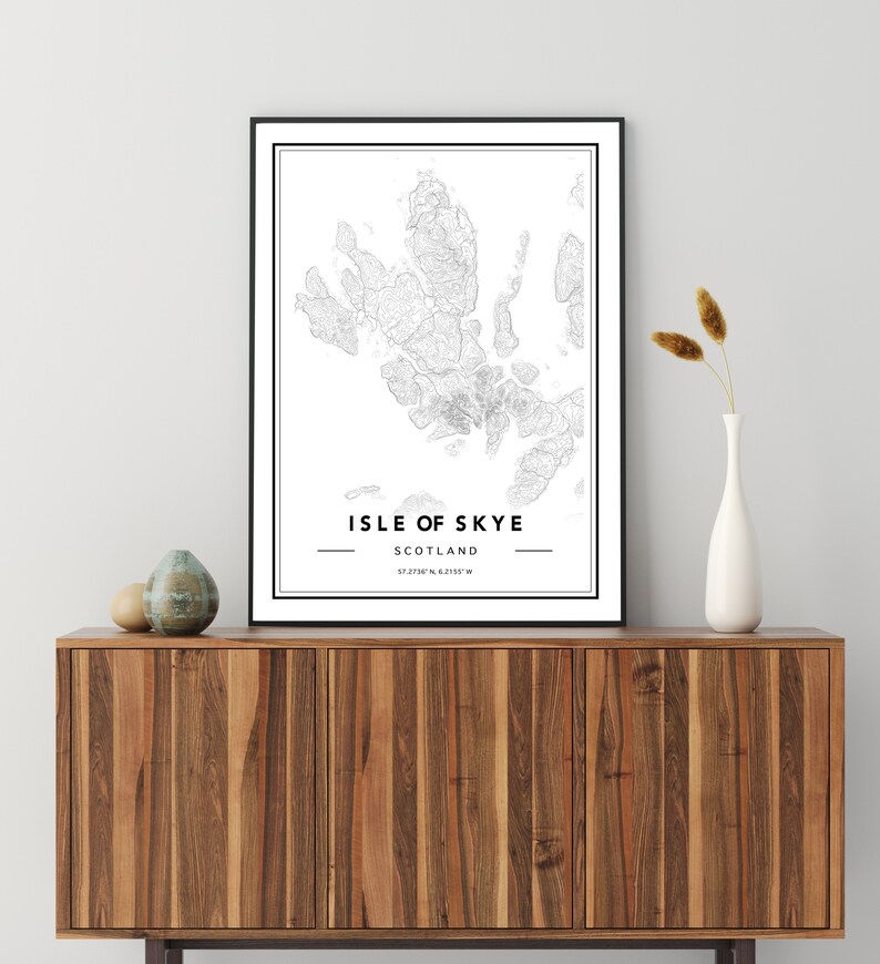 Isle of Skye Map Print Isle of Skye Map Poster Isle of Skye | Etsy