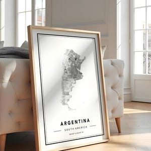 Argentina Map Art Print: South America Travel Poster image 5