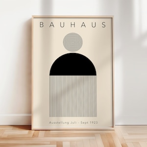 Mid Century Bauhaus Art Print: Minimalist Geometric Wall Decor