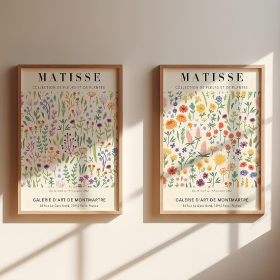 Matisse Botanical Art Prints Set: Floral Exhibition Poster - Etsy