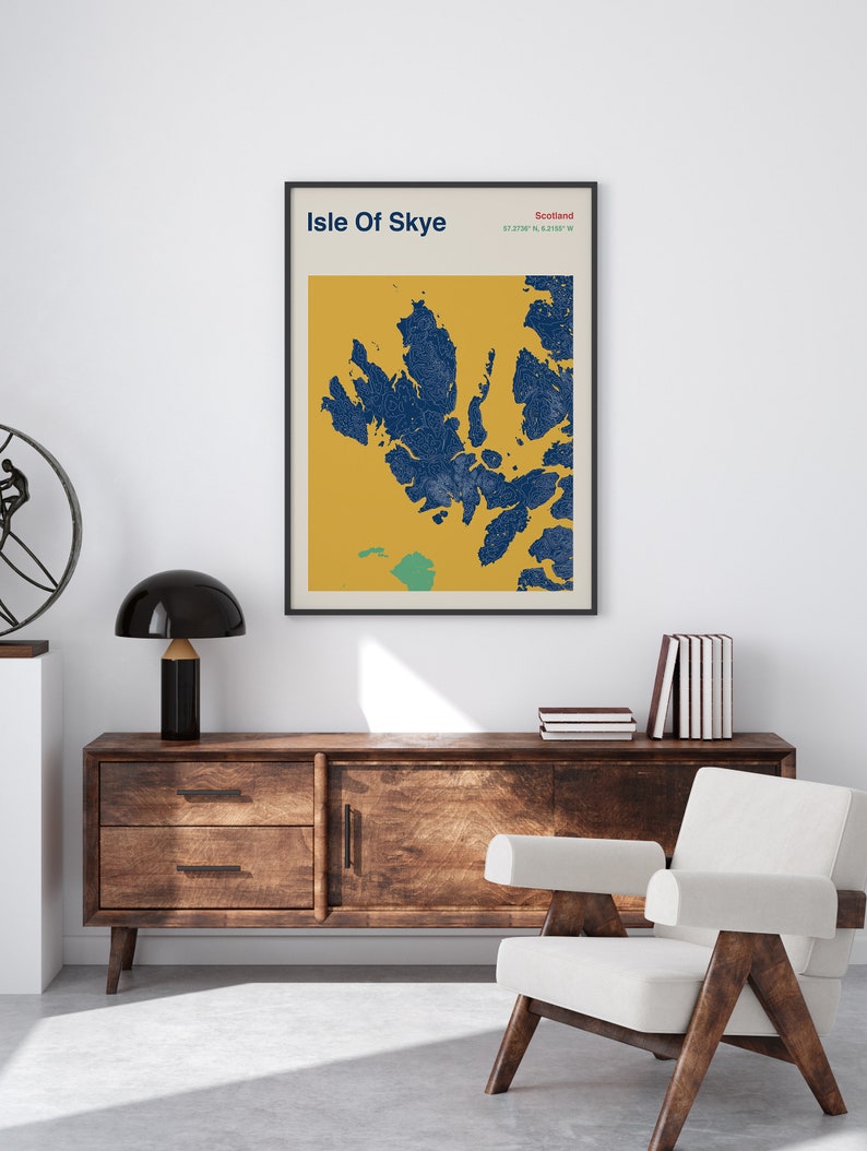 Isle of Skye Map Print Isle of Skye Map Poster Isle of Skye - Etsy UK