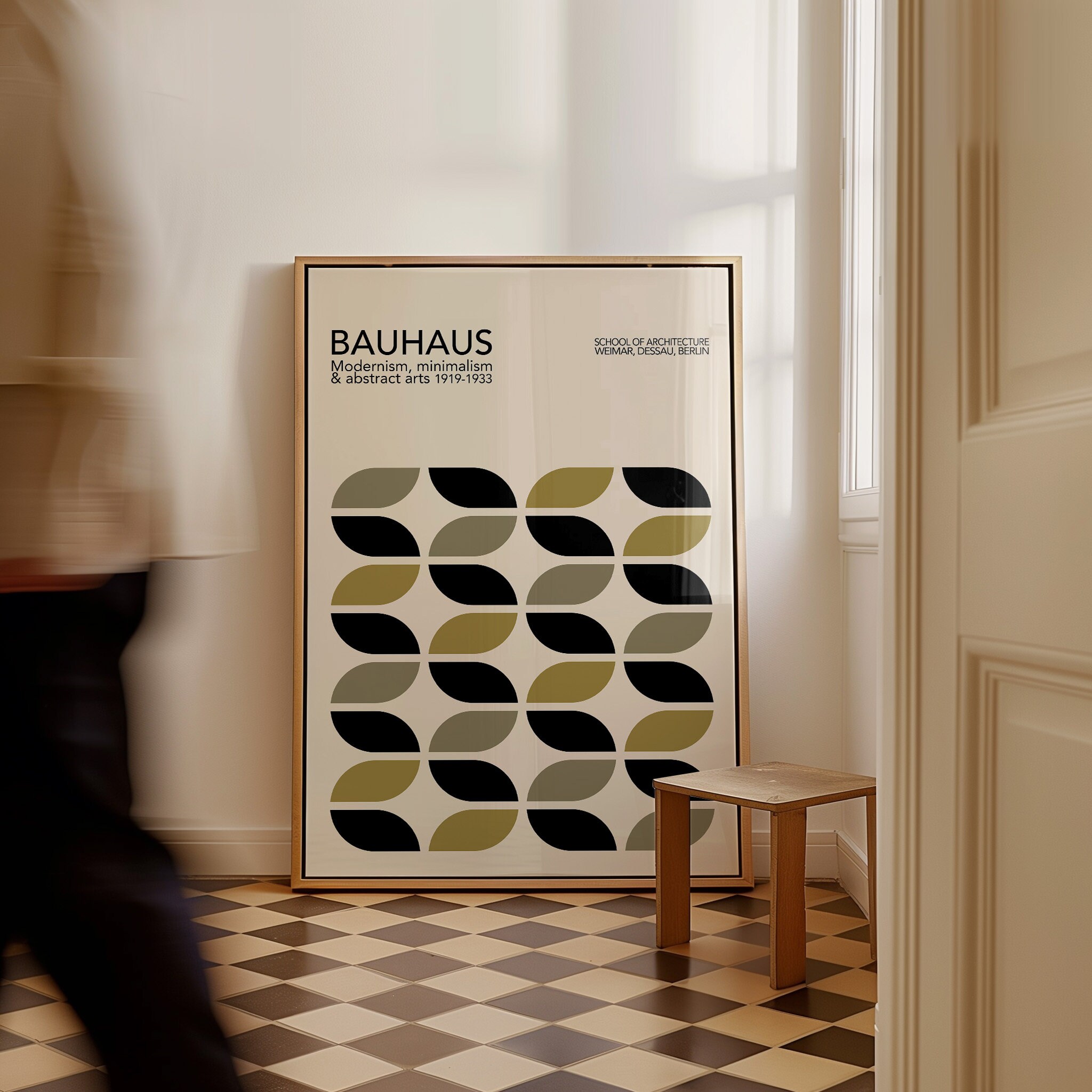 Minimalist Bauhaus Art Print: Geometric Mid Century Modern Poster - Etsy