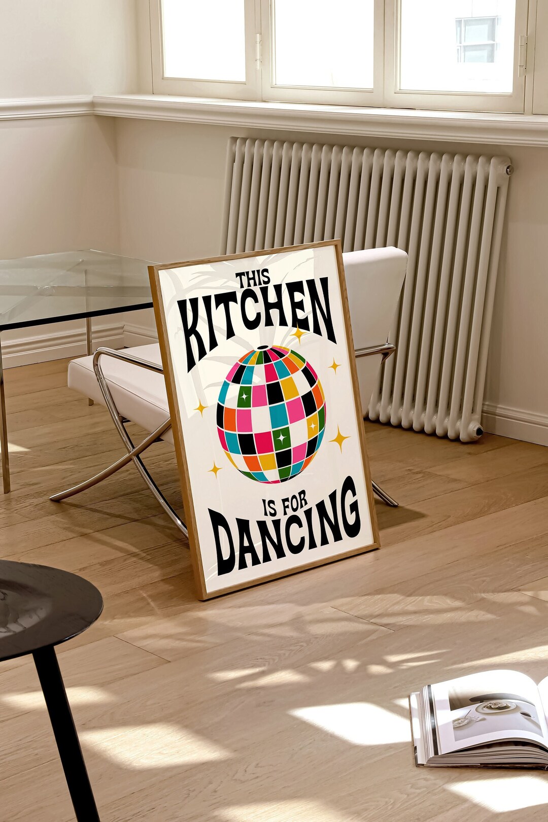 kitchen wall art set of 6 fun foodie prints this... This Kitchen is for Dancing Art Print, Trendy Kitchen Art Print ...