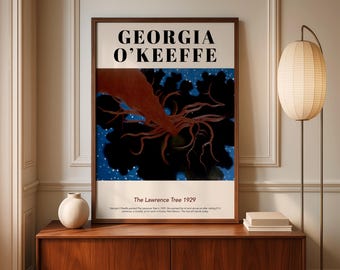 Georgia O'keeffe Lawrence Tree Art Print: Vintage Oil Painting - Etsy