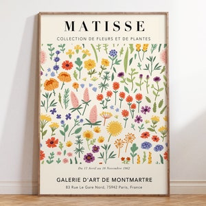 Matisse Flowers Poster, Flower Market Print, Matisse Botanical Cut Outs Exhibition Poster, Minimal Botanical Wall Art Print | MP083