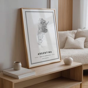 Argentina Map Art Print: South America Travel Poster image 4