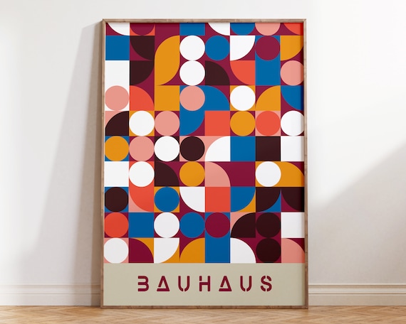 Buntes geometrisches Bauhaus Poster, Geometrischer Mid Century Kunstdruck,  Bauhaus Wandkunst, Retro Poster, Mid Century Retro Poster A054 - Etsy  Österreich | Bilder