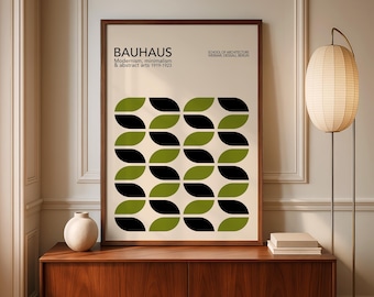 Geometric Bauhaus Art Print: Mid-Century Modern Wall Art