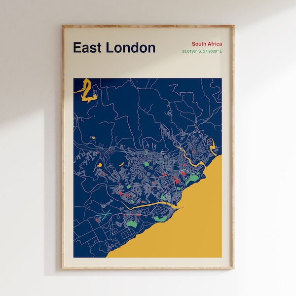 South Africa Map Etsy