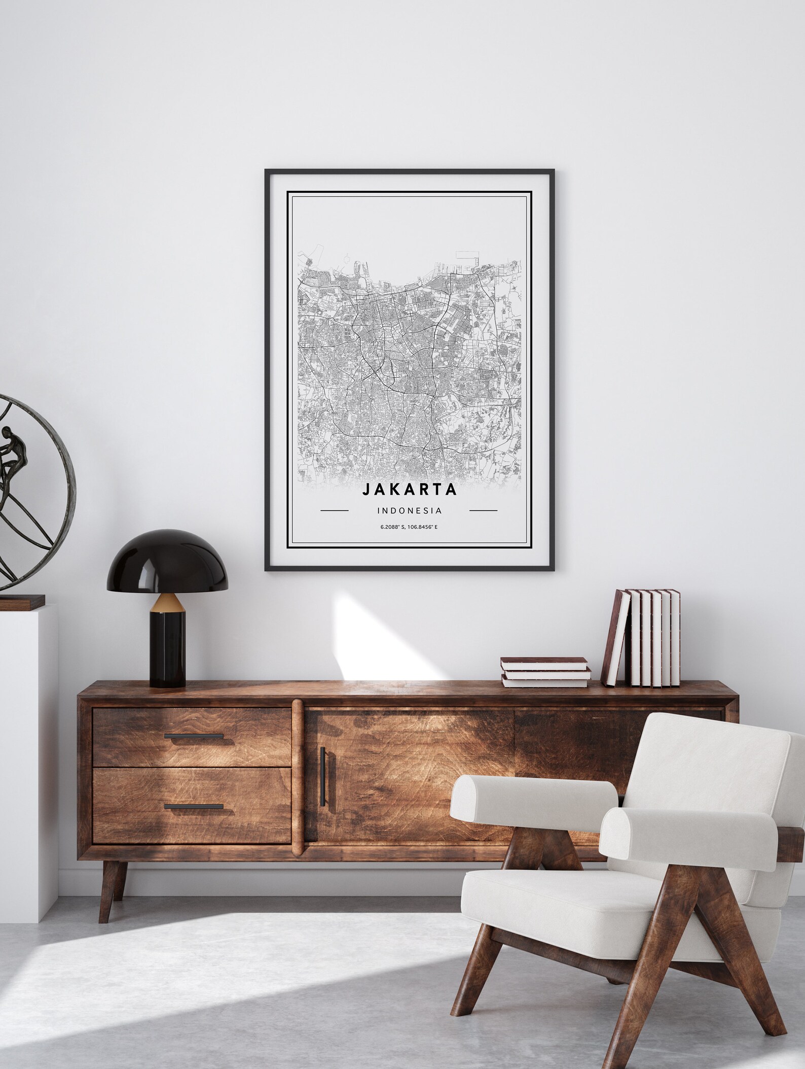 Jakarta Indonesia Map Print Jakarta Map Poster Jakarta Map Etsy UK