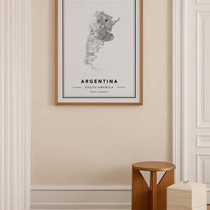 Argentina Map Art Print: South America Travel Poster image 6