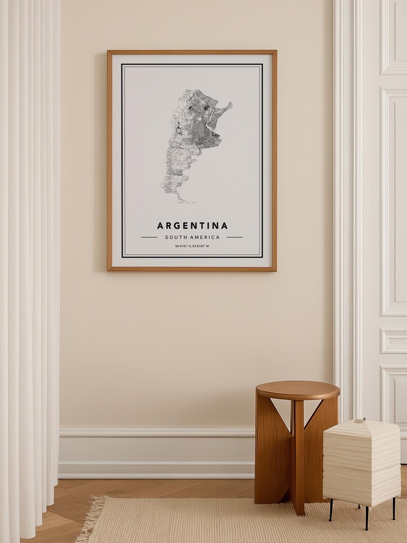 Argentina Map Art Print: South America Travel Poster image 6