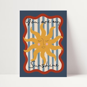 Lámina artística &quot;Eres mi sol&quot;: decoración bohemia para habitación infantil