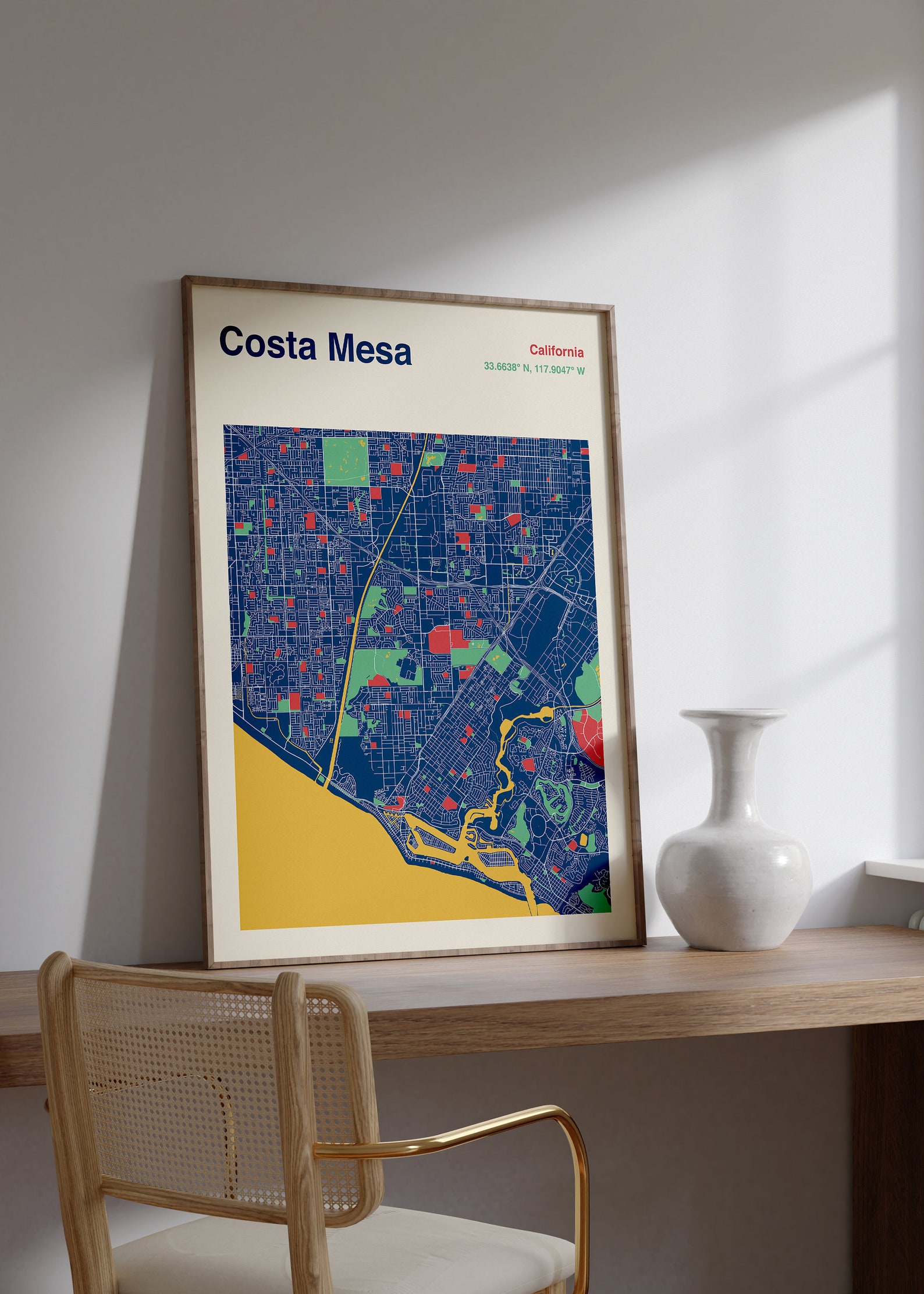 Costa Mesa Map Print Costa Mesa Map Poster Costa Mesa Map Etsy UK