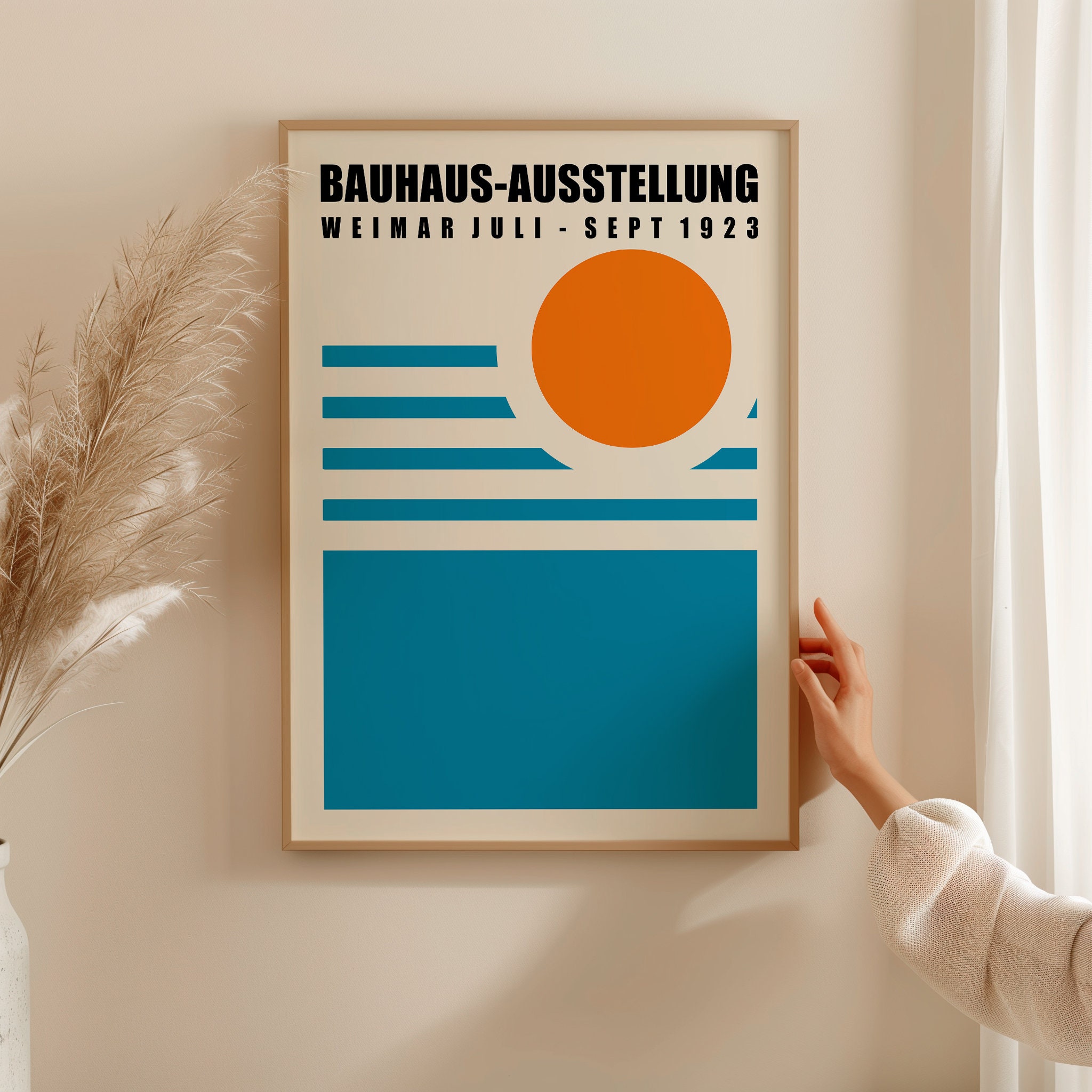 Mid Century Sun Poster, Bauhaus Wall Art, Bauhaus Art Print Mid Century Sun Poster, Bauhaus Wall Art, Bauhaus Art Print
