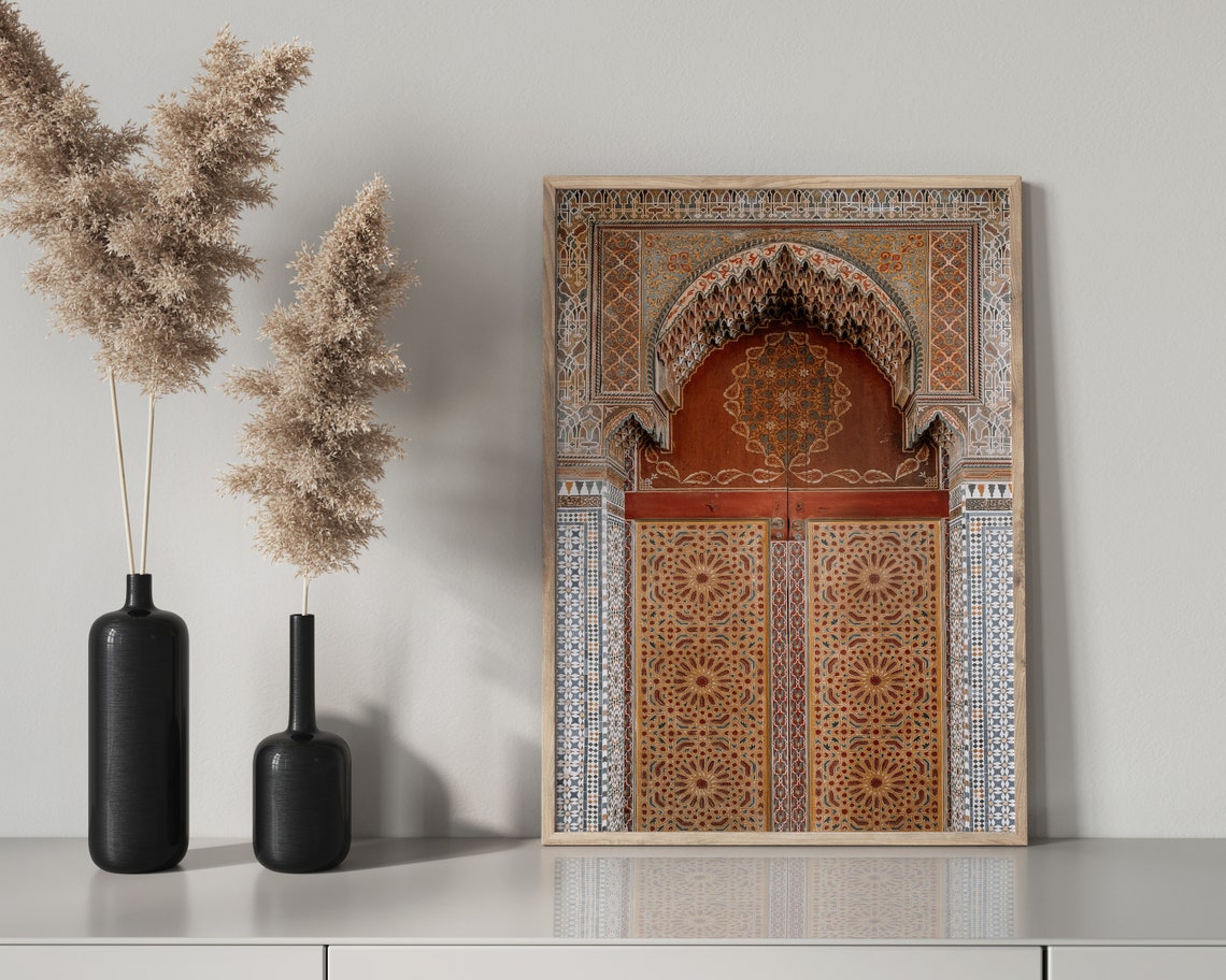 Moroccan Door Print Ornate Door Wall Art Boho Printable Art Etsy