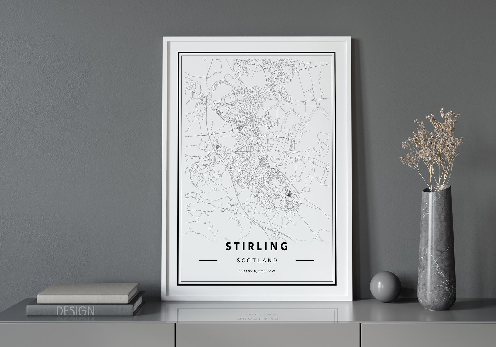Stirling Scotland Map Print Stirling Map Poster Stirling Map | Etsy
